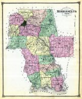 Middlesex County Map, Middlesex County 1874